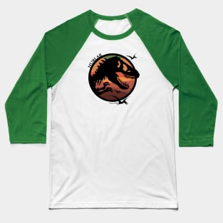 Isla Nublar - Jurassic Tyrannosaurus - Raptor - Sunset Silhouette Baseball T-Shirt